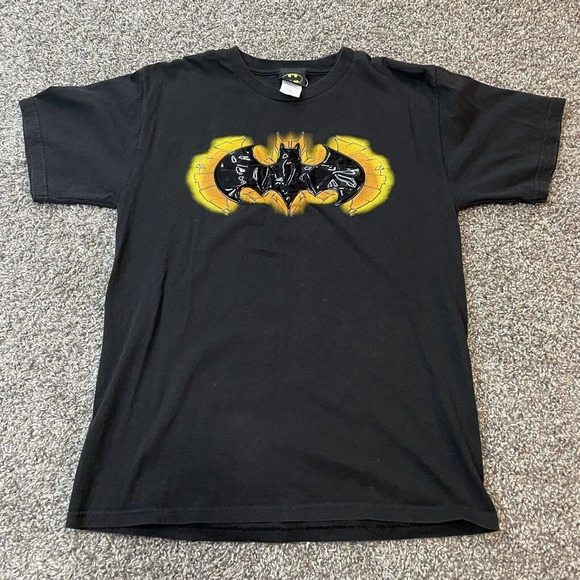 Vintage Batman Shirt DC Comics Boys XL *Rubber Logo* - Picture 1 of 7